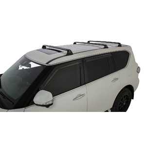 Rhino-Rack RVP28 Vortex RVP Black 3 Bar Roof Rack for NISSAN Patrol Y62 5DR 4WD (01/2012-12/2021)
