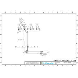 Single Trail Super-EFS Vertical Swing-Away  2 Bike Carrier - Driver Side (Zinc Finish)