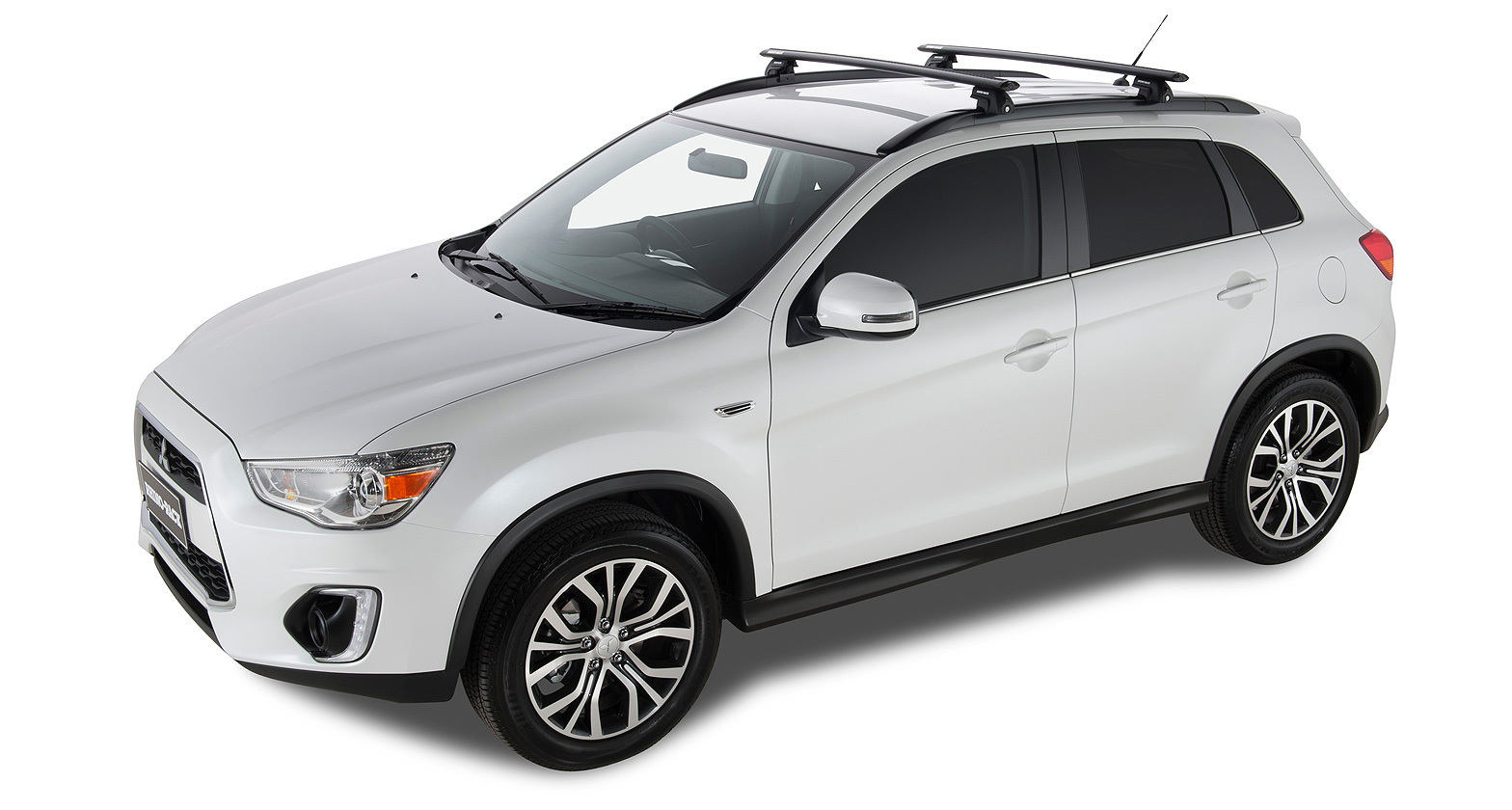 Rhino Vortex SX Black 2 Bar Roof Rack for MITSUBISHI ASX XA/XB 4dr SUV