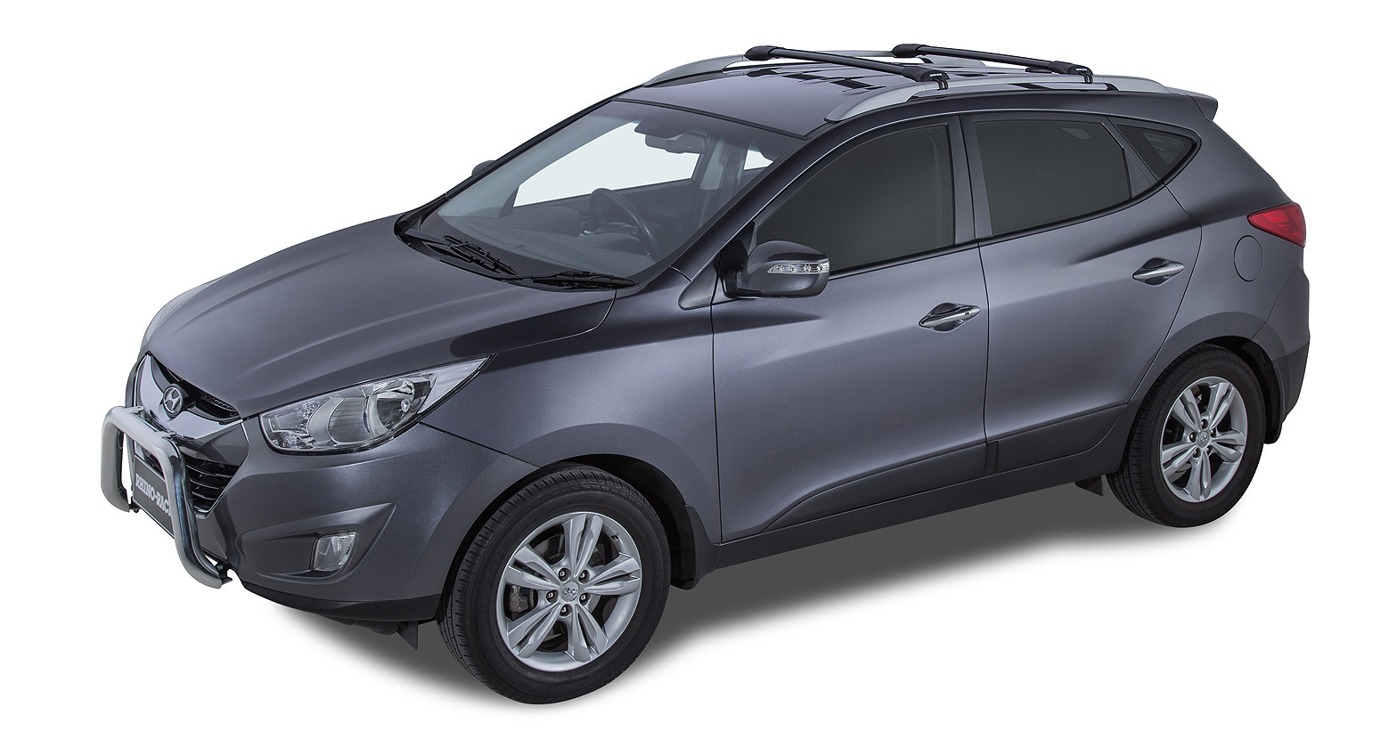 Rhino Vortex StealthBar Black 2 Bar Roof Rack for HYUNDAI ix35 4dr SUV
