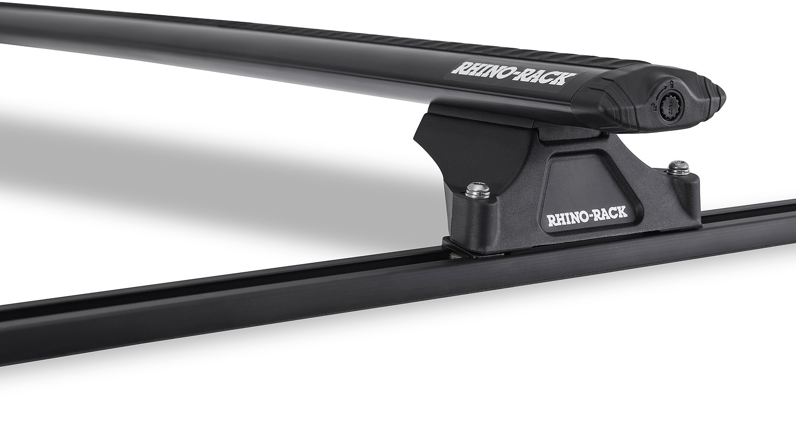 Rhino Vortex RLTP Trackmount Black 2 Bar Roof Rack for SUZUKI APV 5dr