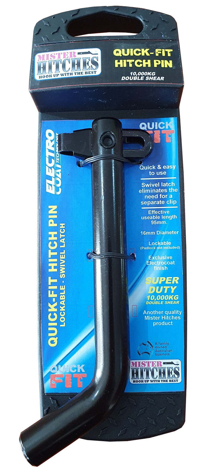 Mr Hitches HITCH PIN QUICK RELEASE BLACK LONG STYLE