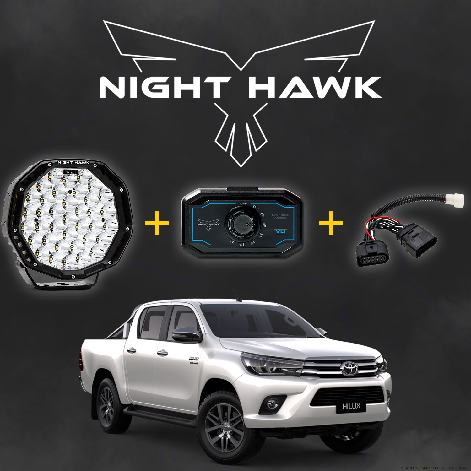 Bushranger Night Hawk 7" VLI Series LED Driving Light Kit to suit