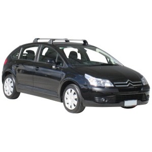 Prorack Silver 2 Bar Aero Flush Bar kit to suit Citroen C4 5dr Hatch (2004 - 2010)