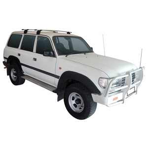 Prorack Silver 2 Bar Aero Through Bar kit to suit Toyota Land Cruiser 80 Series 5dr SUV (1990 - 1998)