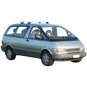 Prorack Silver 2 Bar Aero Through Bar kit to suit Toyota Previa XL 4dr MPV (12/1990 - 1999)