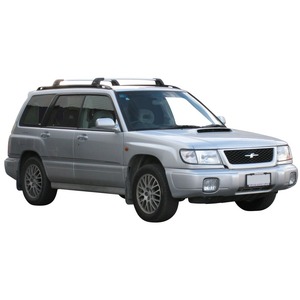 Prorack Silver 2 Bar Aero Flush Bar kit to suit Subaru Forester 5dr Wagon (7/1997 - 4/2002)