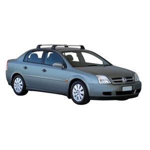 Prorack Silver 2 Bar Aero Flush Bar kit to suit Holden Vectra 4dr Sedan (3/2003 - 2008)