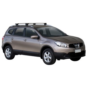 Prorack Silver 2 Bar Aero Through Bar kit to suit Nissan Qashqai Plus 2 5dr SUV (2008 - 2014)
