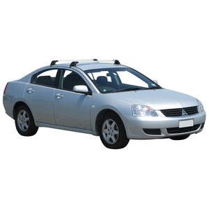 Prorack Silver 2 Bar Aero Flush Bar kit to suit Mitsubishi 380 4dr Sedan (10/2005 - 2008)