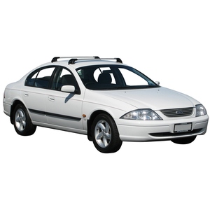 Prorack Silver 2 Bar Aero Flush Bar kit to suit Ford Falcon AU 4dr Sedan (9/1998 - 10/2002)