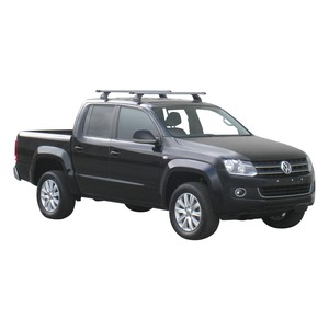 Prorack Black 2 Bar Heavy Duty Through Bar kit to suit Volkswagen Amarok Double Cab 4dr Ute (2010 - 4/2023)