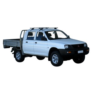 Prorack Silver 2 Bar Aero Through Bar kit to suit Mitsubishi Triton Double Cab 4dr Ute (11/1996 - 6/2006)