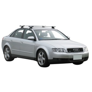 Prorack Black 2 Bar Aero Through Bar kit to suit Audi A4/S4/RS4 4dr Sedan (2001 - 2008)