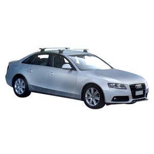 Prorack Silver 2 Bar Aero Through Bar kit to suit Audi A4/S4/RS4 4dr Sedan (2008 - 2/2016)