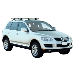 Prorack Silver 2 Bar Aero Through Bar kit to suit Volkswagen Touareg 5dr SUV (2007 - 2010)