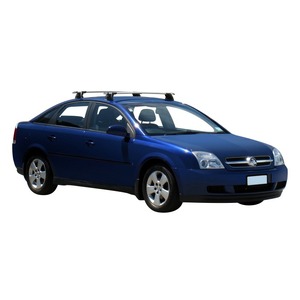 Prorack Silver 2 Bar Aero Through Bar kit to suit Holden Vectra 5dr Hatch (3/2003 - 2008)