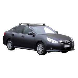Prorack Silver 2 Bar Aero Through Bar kit to suit Subaru Legacy 4dr Sedan (8/2009 - 2014)