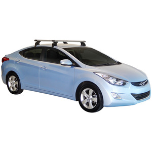 Prorack Silver 2 Bar Heavy Duty Through Bar kit to suit Hyundai Elantra 4dr Sedan (7/2011 - 2016)