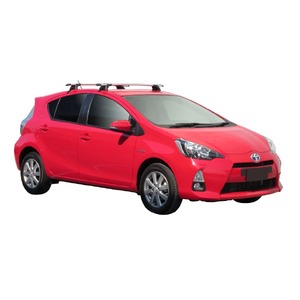 Prorack Silver 2 Bar Aero Through Bar kit to suit Toyota Aqua 5dr Hatch (2012 - 2019)