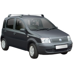 Prorack Silver 2 Bar Aero Flush Bar kit to suit Fiat Panda 5dr Hatch (2003 - 2011)