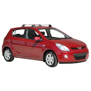 Prorack Silver 2 Bar Aero Flush Bar kit to suit Hyundai i20 5dr Hatch (5/2010 - 2014)