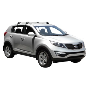 Prorack Silver 2 Bar Aero Flush Bar kit to suit Kia Sportage 5dr SUV (2010 - 2015)