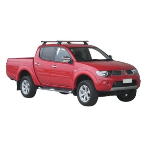 Prorack Black 2 Bar Heavy Duty Through Bar kit to suit Mitsubishi Triton Double Cab 4dr Ute (6/2006 - 3/2015)