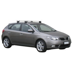 Prorack Black 2 Bar Aero Through Bar kit to suit Kia Cerato 5dr Hatch (2010 - 2013)