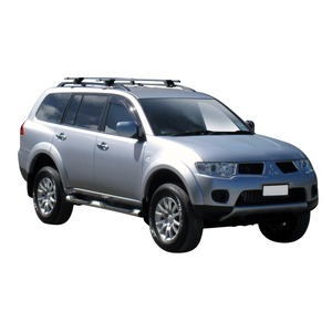 Prorack Silver 2 Bar Aero Through Bar kit to suit Mitsubishi Challenger 5dr SUV (10/2009 - Current)