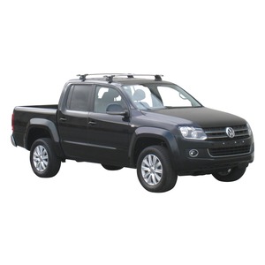 Prorack Black 2 Bar Aero Through Bar kit to suit Volkswagen Amarok Double Cab 4dr Ute (2010 - 4/2023)