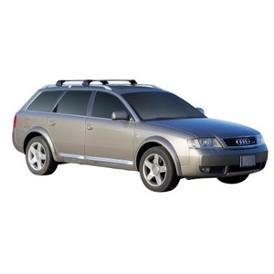 Prorack Silver 2 Bar Aero Flush Bar kit to suit Audi A6/S6/RS6 Allroad 5dr Wagon (1999 - 6/2005)