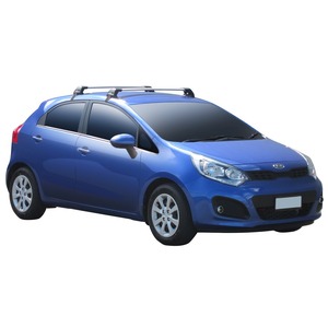 Prorack Black 2 Bar Aero Flush Bar kit to suit Kia Rio 5dr Hatch (2011 - 2016)