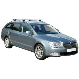 Prorack Black 2 Bar Aero Through Bar kit to suit Skoda Superb 5dr Wagon (2009 - 2015)