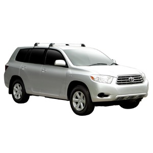 Prorack Silver 2 Bar Aero Flush Bar kit to suit Toyota Highlander 5dr SUV (2007 - 2013)