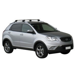Prorack Silver 2 Bar Aero Flush Bar kit to suit SsangYong Korando 5dr SUV (2011 - 2019)