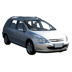 Prorack Silver 2 Bar Aero Rail Bar kit to suit Peugeot 307 5dr Wagon (2003 - 8/2008)