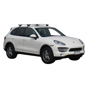 Prorack Silver 2 Bar Aero Through Bar kit to suit Porsche Cayenne 5dr SUV (2010 - 2018)