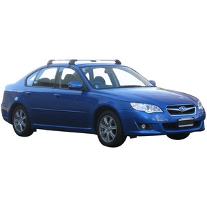 Prorack Silver 2 Bar Aero Flush Bar kit to suit Subaru Legacy 4dr Sedan (5/2003 - 7/2009)
