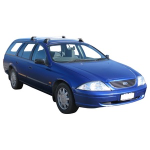Prorack Silver 2 Bar Aero Flush Bar kit to suit Ford Falcon AU 5dr Wagon (9/1998 - 10/2002)