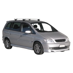 Prorack Silver 2 Bar Aero Through Bar kit to suit Subaru Traviq 5dr MPV (1999 - 2005)