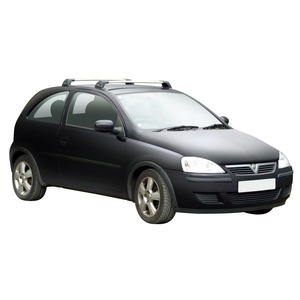 Prorack Silver 2 Bar Aero Flush Bar kit to suit Holden Barina 3dr Hatch (2000 - 2006)