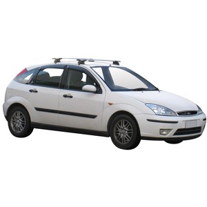 Prorack Black 2 Bar Aero Through Bar kit to suit Ford Focus 5dr Hatch (9/2002 - 5/2005)