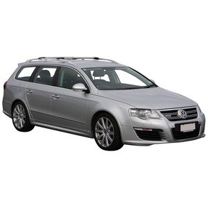 Prorack Silver 2 Bar Aero Rail Bar kit to suit Volkswagen Passat Mk6 5dr Wagon (3/2006 - 10/2010)