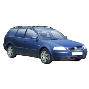 Prorack Silver 2 Bar Aero Rail Bar kit to suit Volkswagen Passat Mk5.5 5dr Wagon (1998 - 2006)