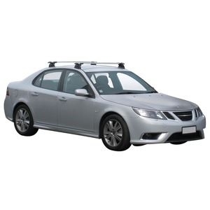 Prorack Black 2 Bar Aero Through Bar kit to suit Saab 9-3 4dr Sedan (2003 - Current)