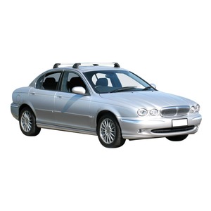 Prorack Silver 2 Bar Aero Flush Bar kit to suit Jaguar X-Type 4dr Sedan (2001 - 2009)
