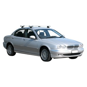 Prorack Black 2 Bar Aero Through Bar kit to suit Jaguar X-Type 4dr Sedan (2001 - 2009)
