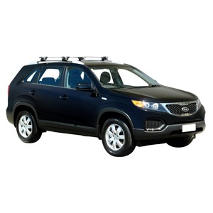 Prorack Silver 2 Bar Aero Through Bar kit to suit Kia Sorento R 5dr SUV (10/2009 - 2014)