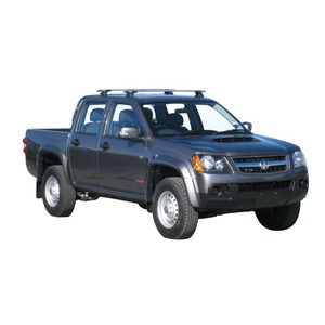 Prorack Silver 2 Bar Aero Through Bar kit to suit Holden Colorado Double Cab 4dr Ute (7/2008 - 2012)